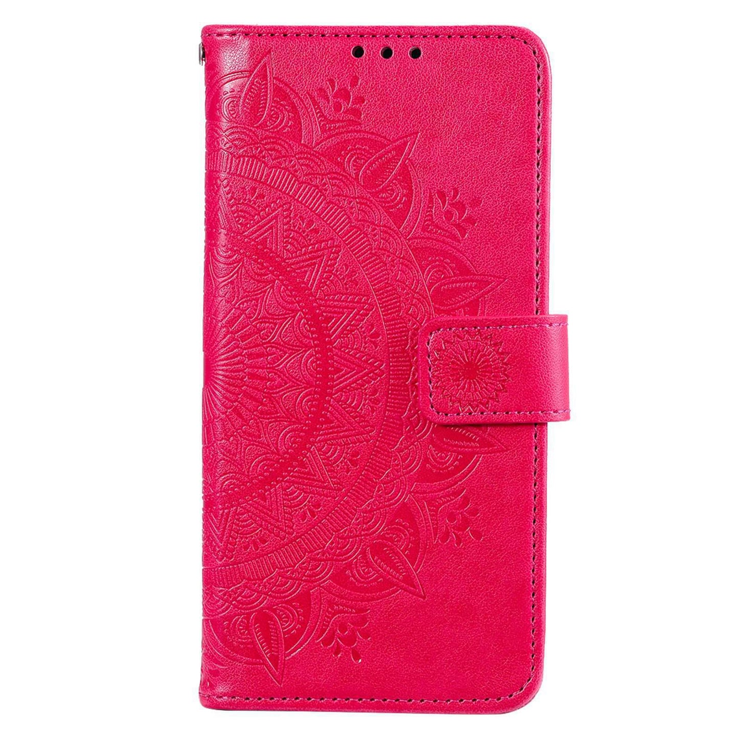 Imprinted Mandala Flower Wallet Design Leather Case with Strap for Xiaomi Poco M4 Pro 4G, Anti-Drop Full Protection Phone Stand Case