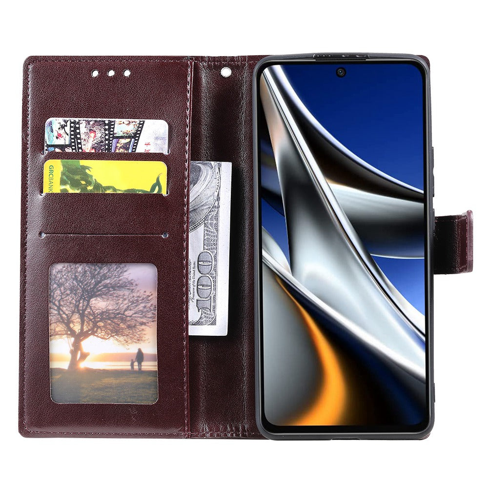 Imprinted Mandala Flower Wallet Design Leather Case with Strap for Xiaomi Poco M4 Pro 4G, Anti-Drop Full Protection Phone Stand Case