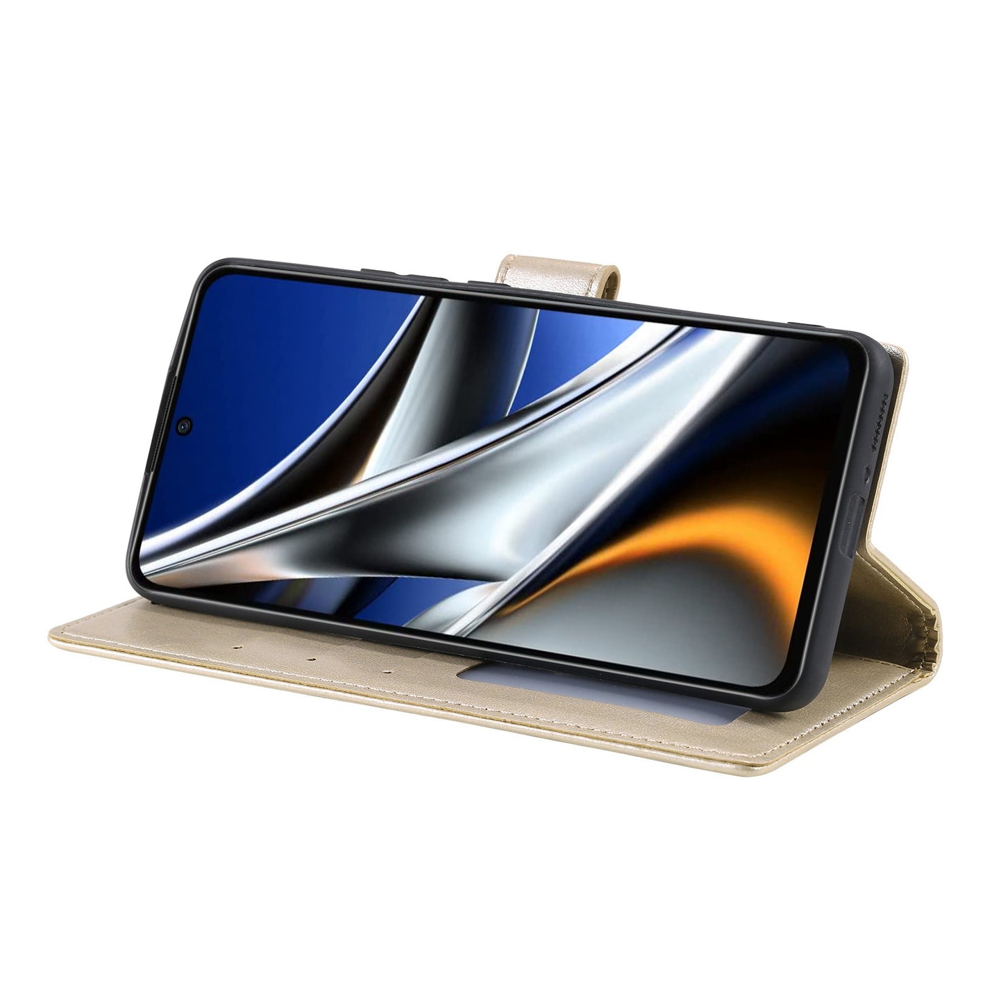 Imprinted Mandala Flower Wallet Design Leather Case with Strap for Xiaomi Poco M4 Pro 4G, Anti-Drop Full Protection Phone Stand Case