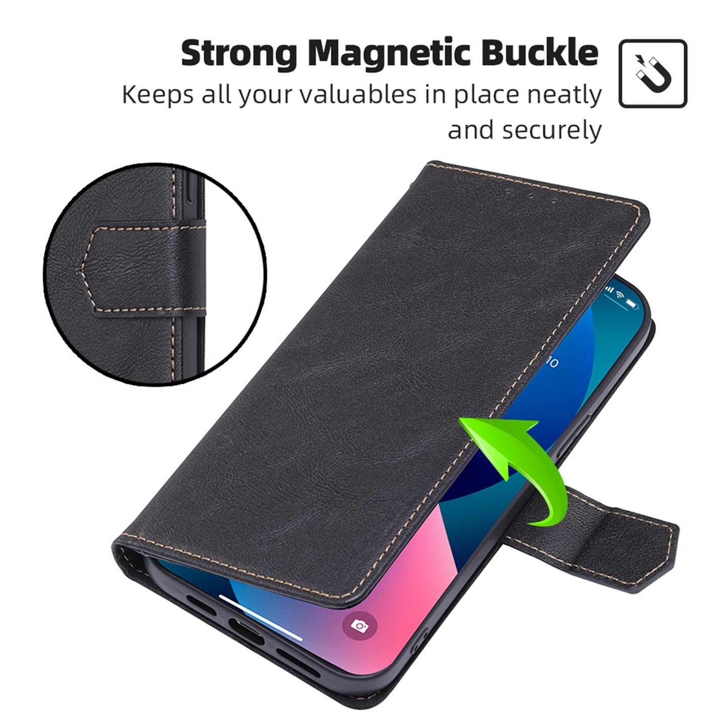 For Xiaomi Redmi K50 Gaming/Xiaomi Poco F4 GT Anti-scratch TPU+PU Leather Phone Cover with Strong Magnetic Buckle Waterproof RFID Blocking Full Protection Phone Case Wallet Stand
