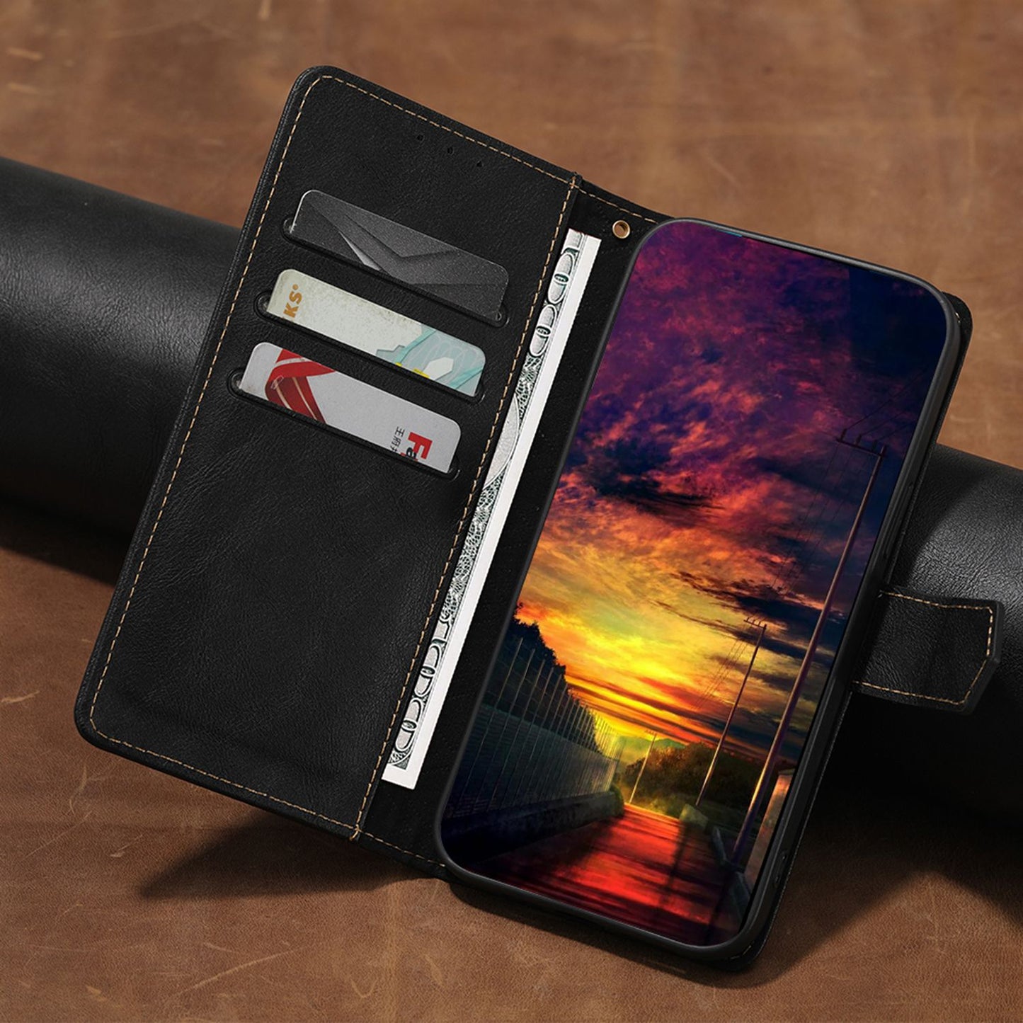 For Xiaomi Redmi K50 Gaming/Xiaomi Poco F4 GT Anti-scratch TPU+PU Leather Phone Cover with Strong Magnetic Buckle Waterproof RFID Blocking Full Protection Phone Case Wallet Stand