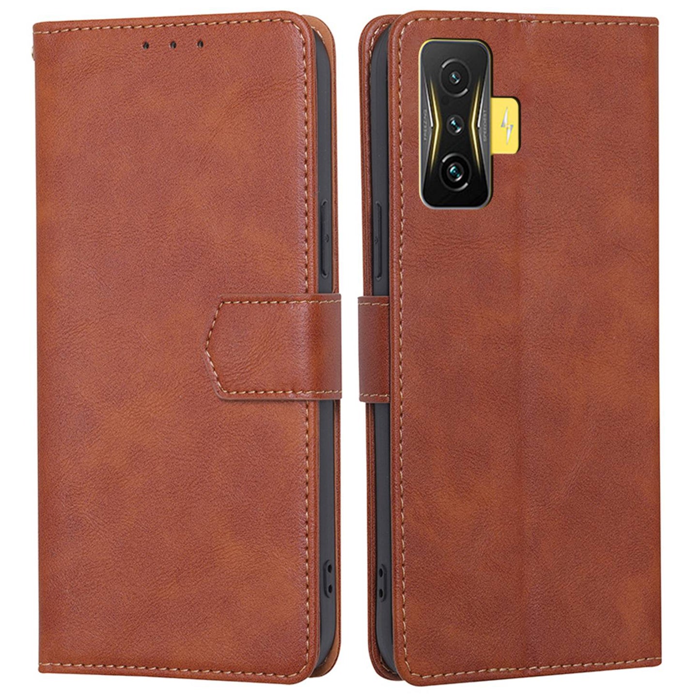 For Xiaomi Redmi K50 Gaming/Xiaomi Poco F4 GT Anti-scratch TPU+PU Leather Phone Cover with Strong Magnetic Buckle Waterproof RFID Blocking Full Protection Phone Case Wallet Stand