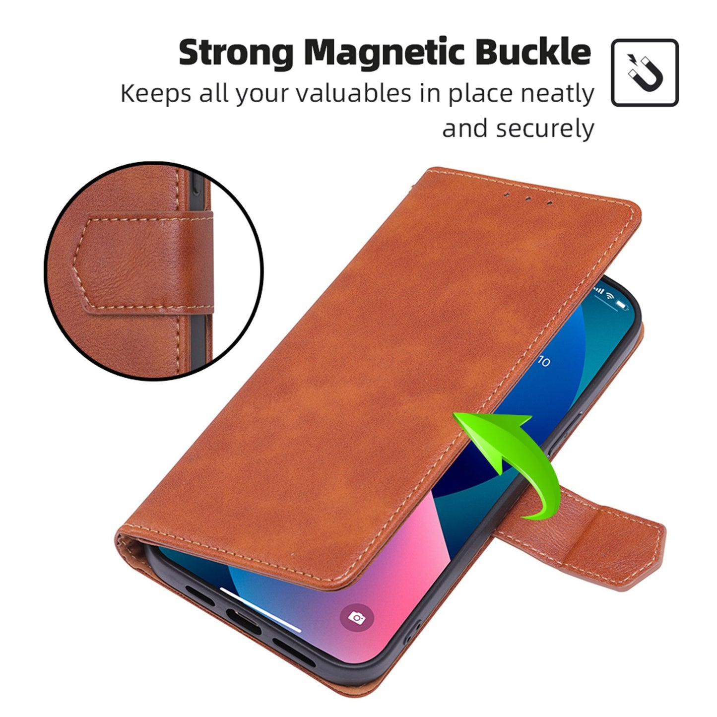 For Xiaomi Redmi K50 Gaming/Xiaomi Poco F4 GT Anti-scratch TPU+PU Leather Phone Cover with Strong Magnetic Buckle Waterproof RFID Blocking Full Protection Phone Case Wallet Stand