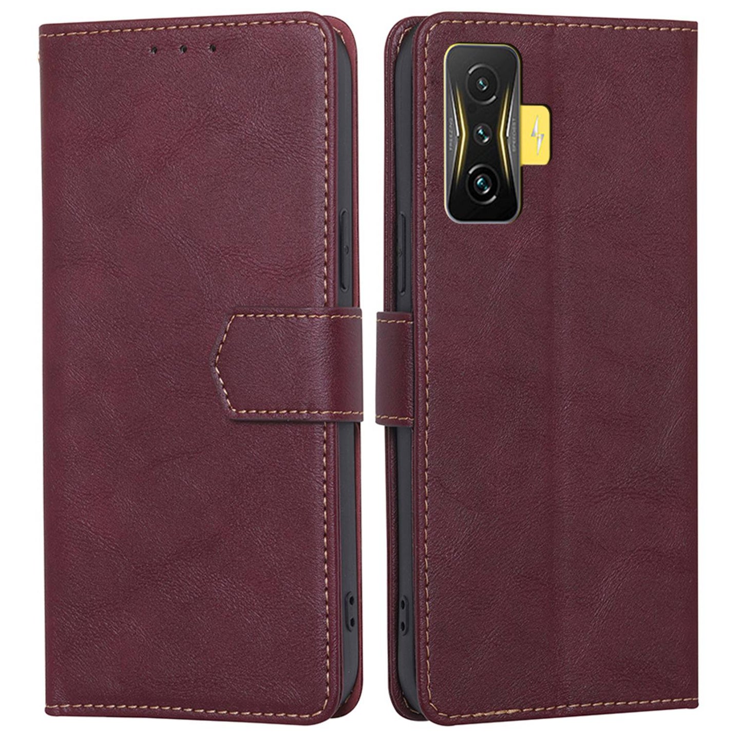 For Xiaomi Redmi K50 Gaming/Xiaomi Poco F4 GT Anti-scratch TPU+PU Leather Phone Cover with Strong Magnetic Buckle Waterproof RFID Blocking Full Protection Phone Case Wallet Stand