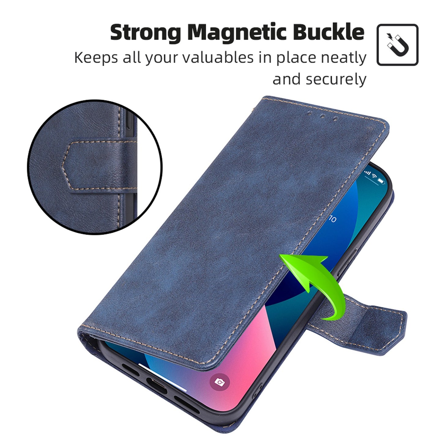For Xiaomi Redmi K50 Gaming/Xiaomi Poco F4 GT Anti-scratch TPU+PU Leather Phone Cover with Strong Magnetic Buckle Waterproof RFID Blocking Full Protection Phone Case Wallet Stand