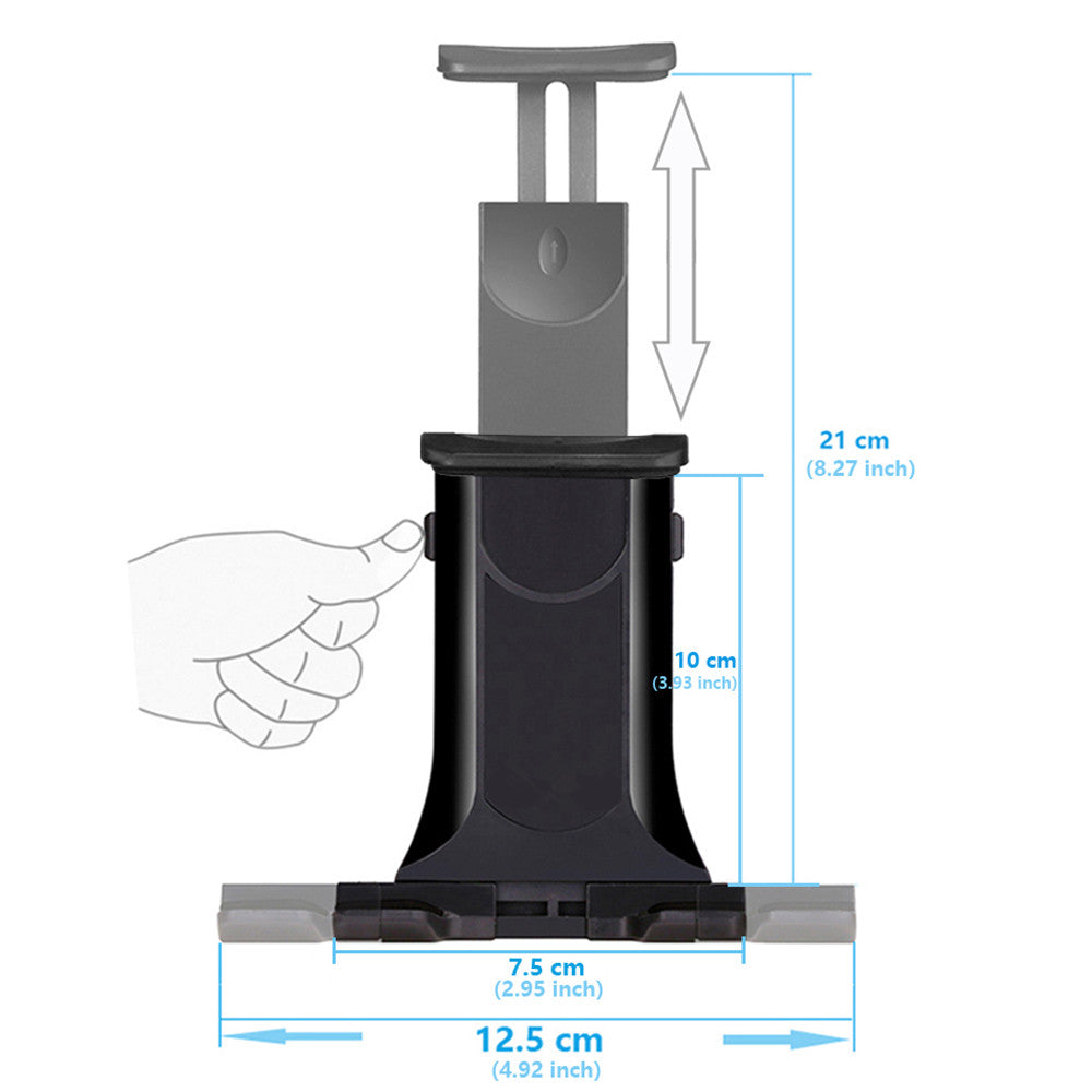 360° Rotation Car Air Vent Mount Telescopic Tablet Holder for 7-11inch Tablet