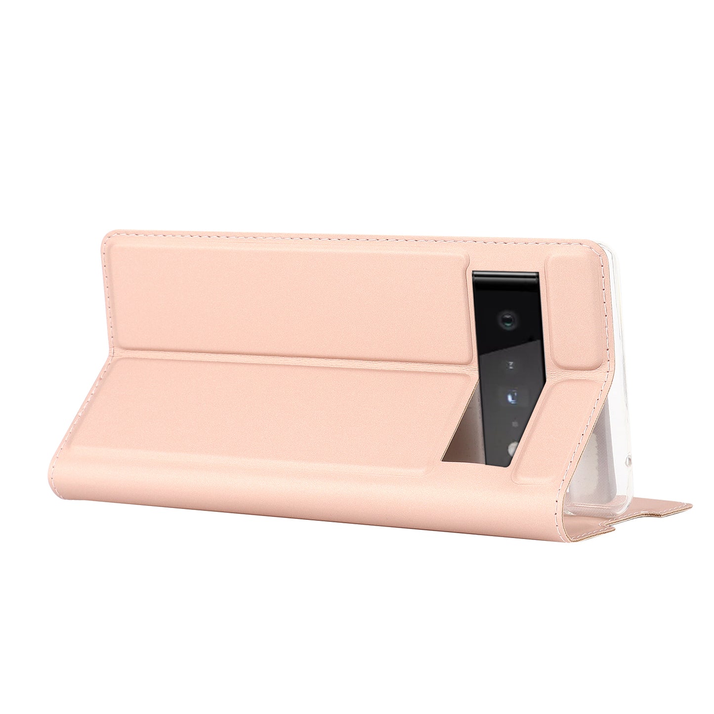 PU Leather Card Holder Design Light Slim Protective Phone Case with Stand for Google Pixel 6 Pro