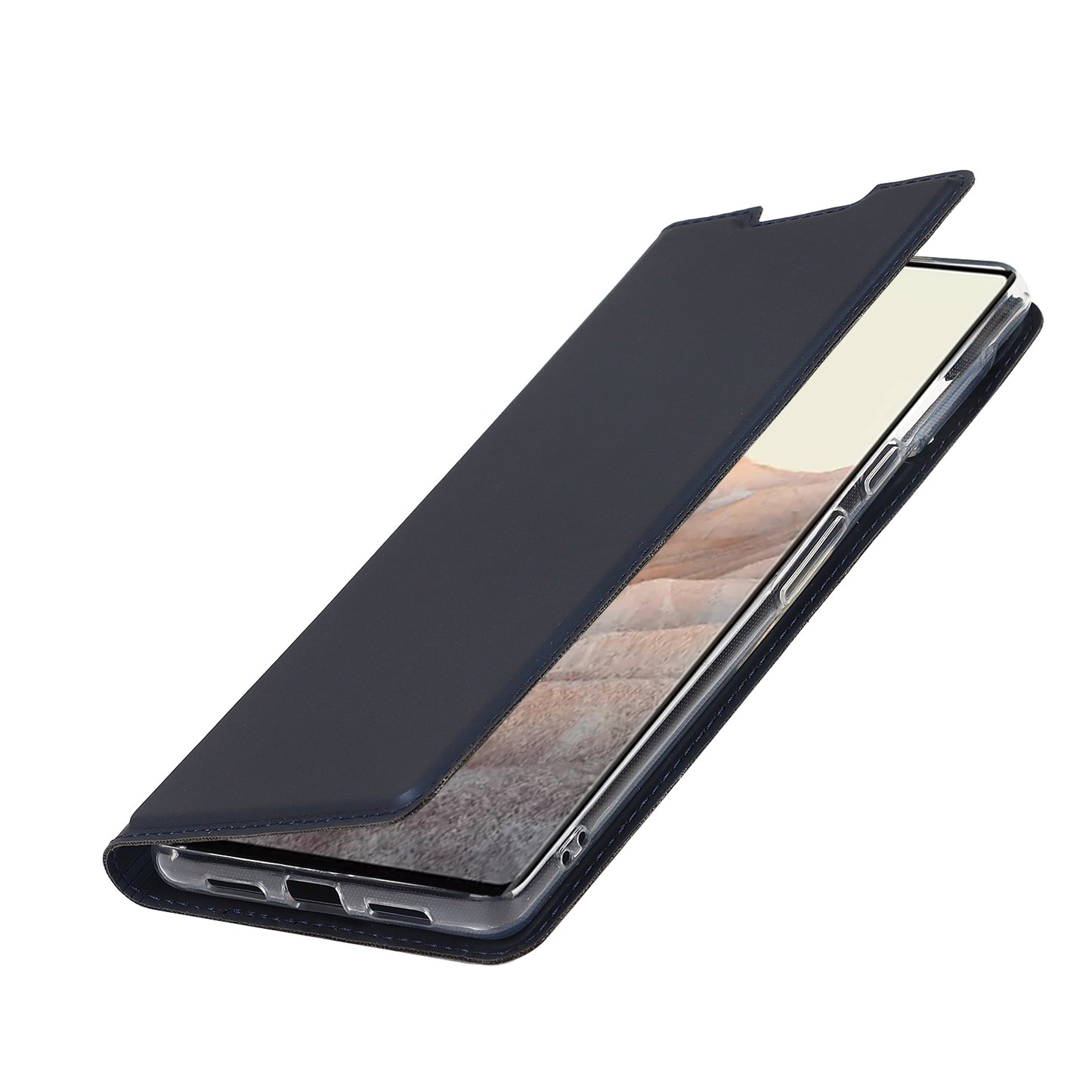 PU Leather Card Holder Design Light Slim Protective Phone Case with Stand for Google Pixel 6 Pro
