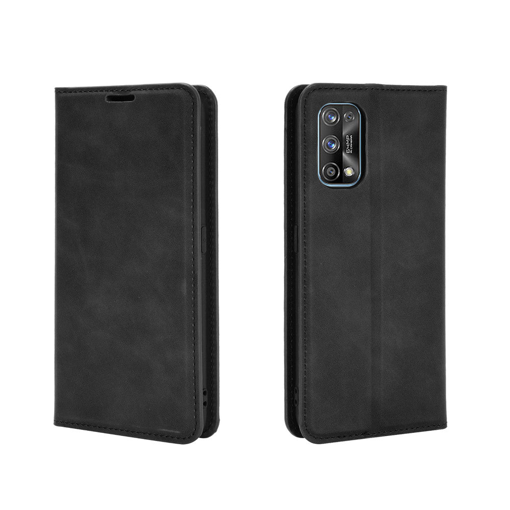 Strong Absorption Skin-Touch Leather Flip Phone Cover Case for Realme 7 Pro