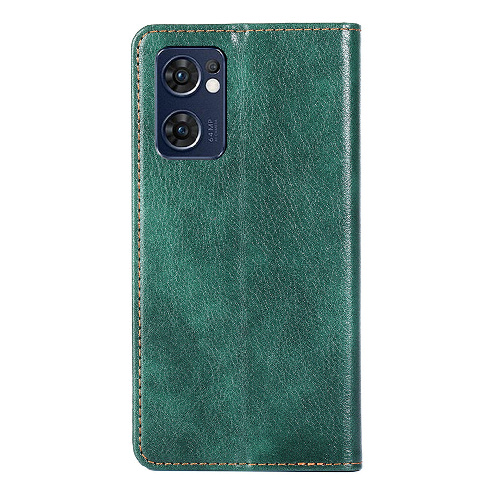 Wallet PU Leather Cover for Oppo Find X5 Lite, Stand Function Magnetic Auto-absorbed Phone Case