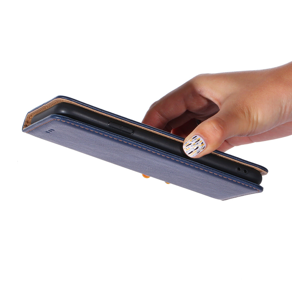 Wallet PU Leather Cover for Oppo Find X5 Lite, Stand Function Magnetic Auto-absorbed Phone Case