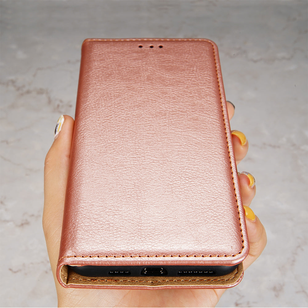Wallet PU Leather Cover for Oppo Find X5 Lite, Stand Function Magnetic Auto-absorbed Phone Case
