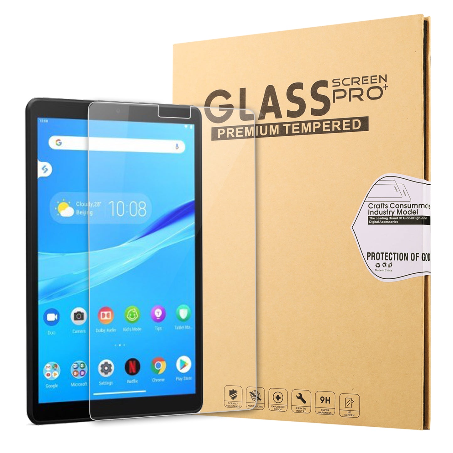 Tempered Glass Screen Protector Film Cover for Lenovo Tab M7 (2nd Gen) TB-7305F / (3rd Gen)