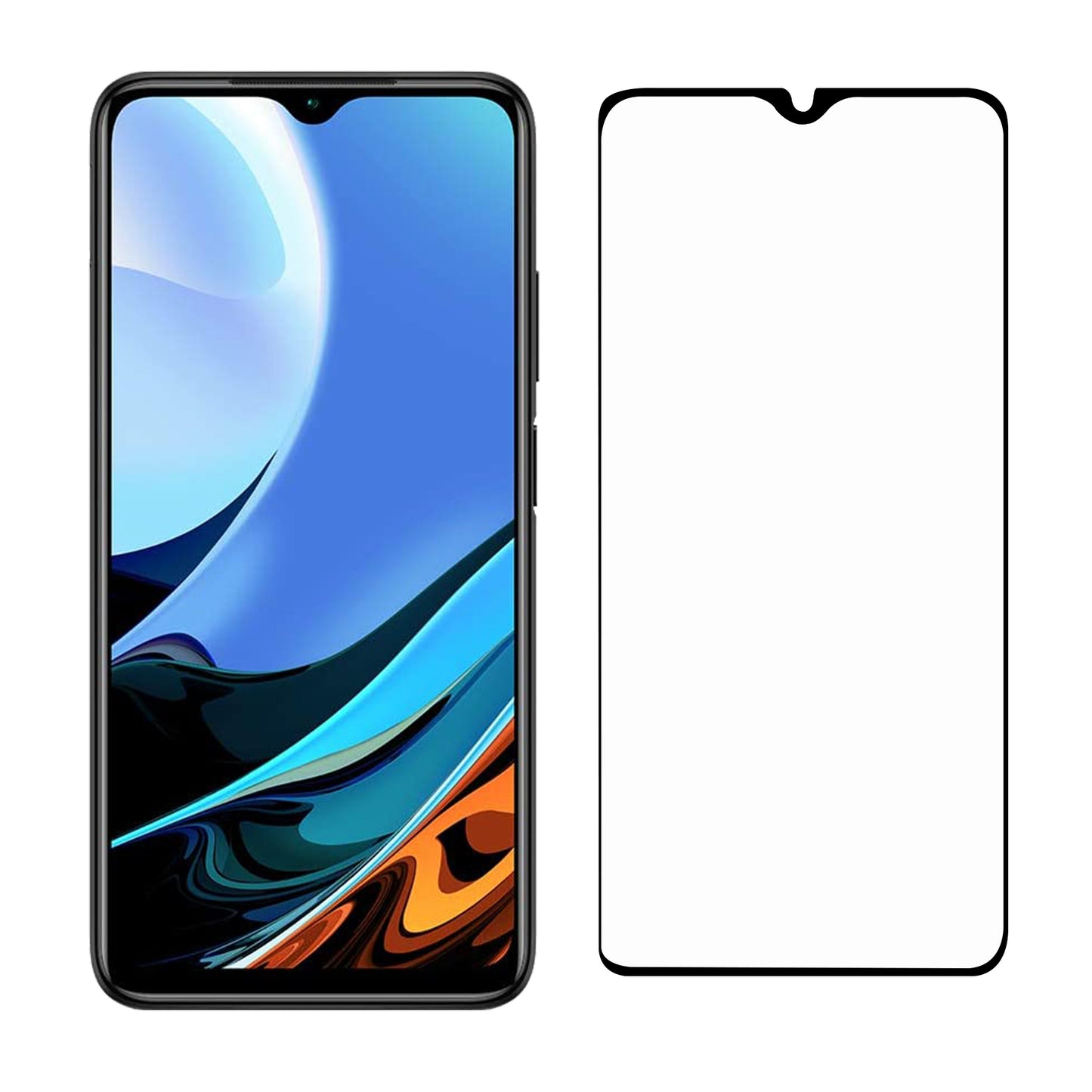 Ultra Clear Full Glue Complete Covering Anti-Explosion Tempered Glass Film Black Edges Screen Protector for Xiaomi Redmi 9T/9 Power/Note 9 4G (Qualcomm Snapdragon 662)