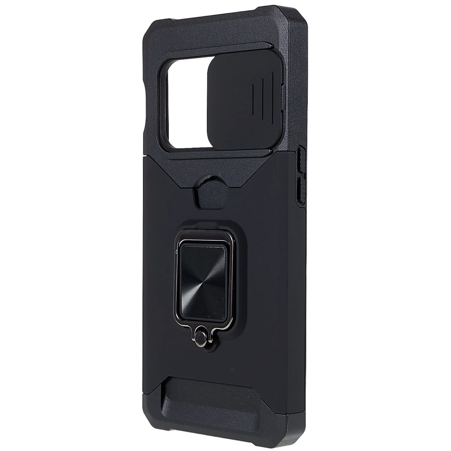 For OnePlus 10 Pro Wear-resistant PC + TPU Camera Slider Anti-drop Card Slot + Metal Kickstand Design Case
