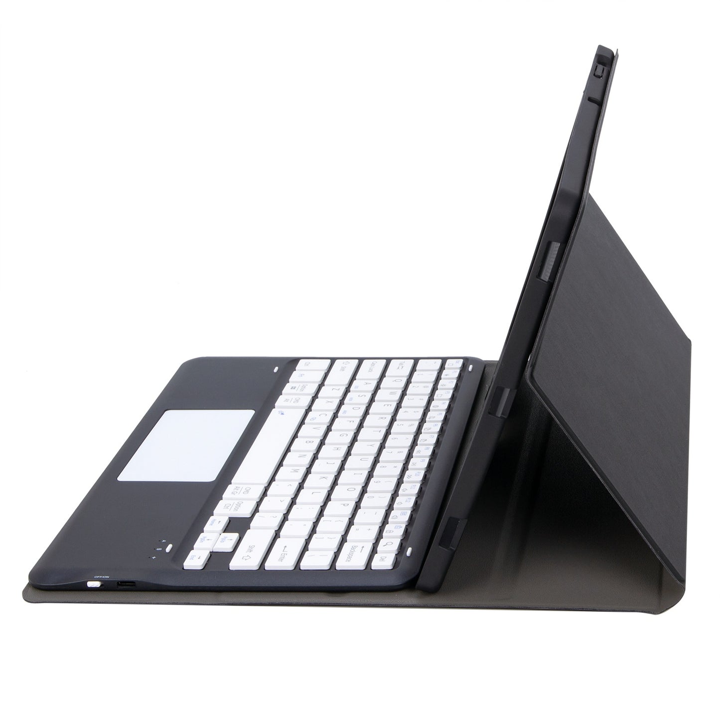 T12B-A For iPad Pro 12.9-inch (2018)/(2020)/(2021) Detachable Bluetooth Keyboard Case with TouchPad Anti-drop Protective Cover Adjustable Stand Leather Case