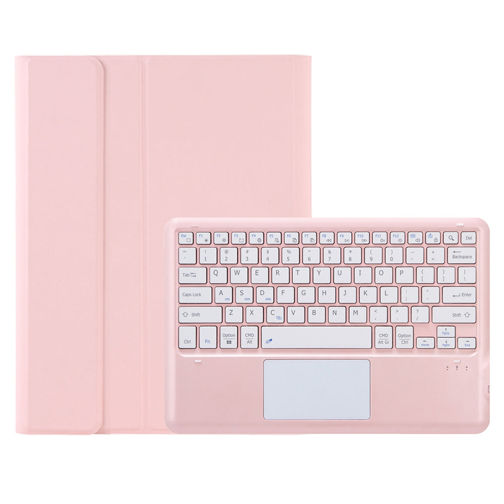 T12B-A For iPad Pro 12.9-inch (2018)/(2020)/(2021) Detachable Bluetooth Keyboard Case with TouchPad Anti-drop Protective Cover Adjustable Stand Leather Case