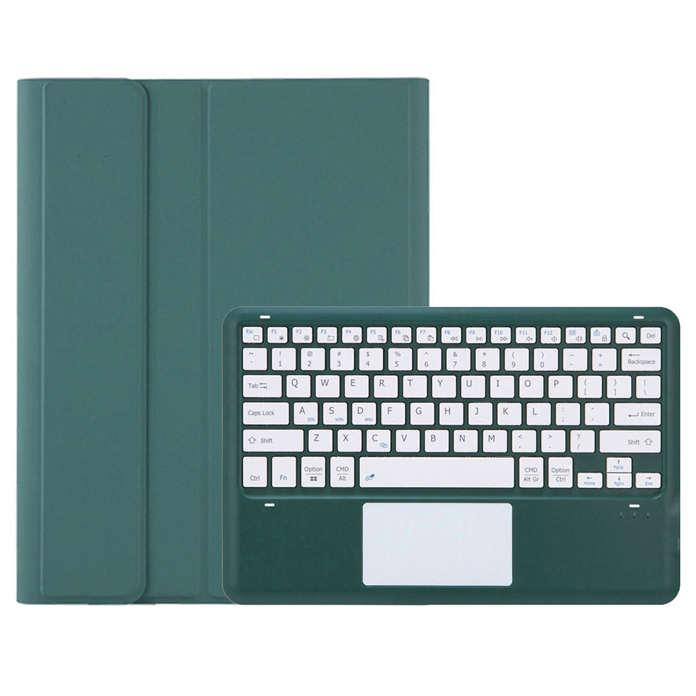 T12B-A For iPad Pro 12.9-inch (2018)/(2020)/(2021) Detachable Bluetooth Keyboard Case with TouchPad Anti-drop Protective Cover Adjustable Stand Leather Case