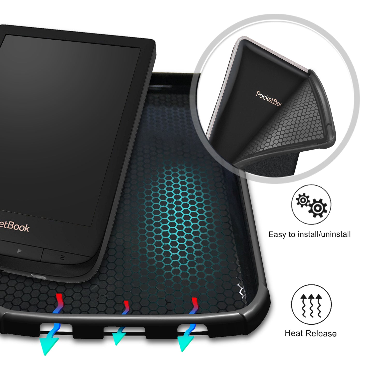 Universal Solid Color Leather Tablet Protective Case for PocketBook 616/627/632/632 Plus