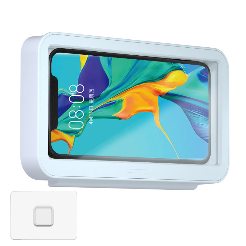YJ-888 Shower Phone Holder for Bathroom Waterproof Case Wall Mount Phone Shelf with Touch Screen Anti-Fog Mobile Phone Holder Self Adhesive Storage Box