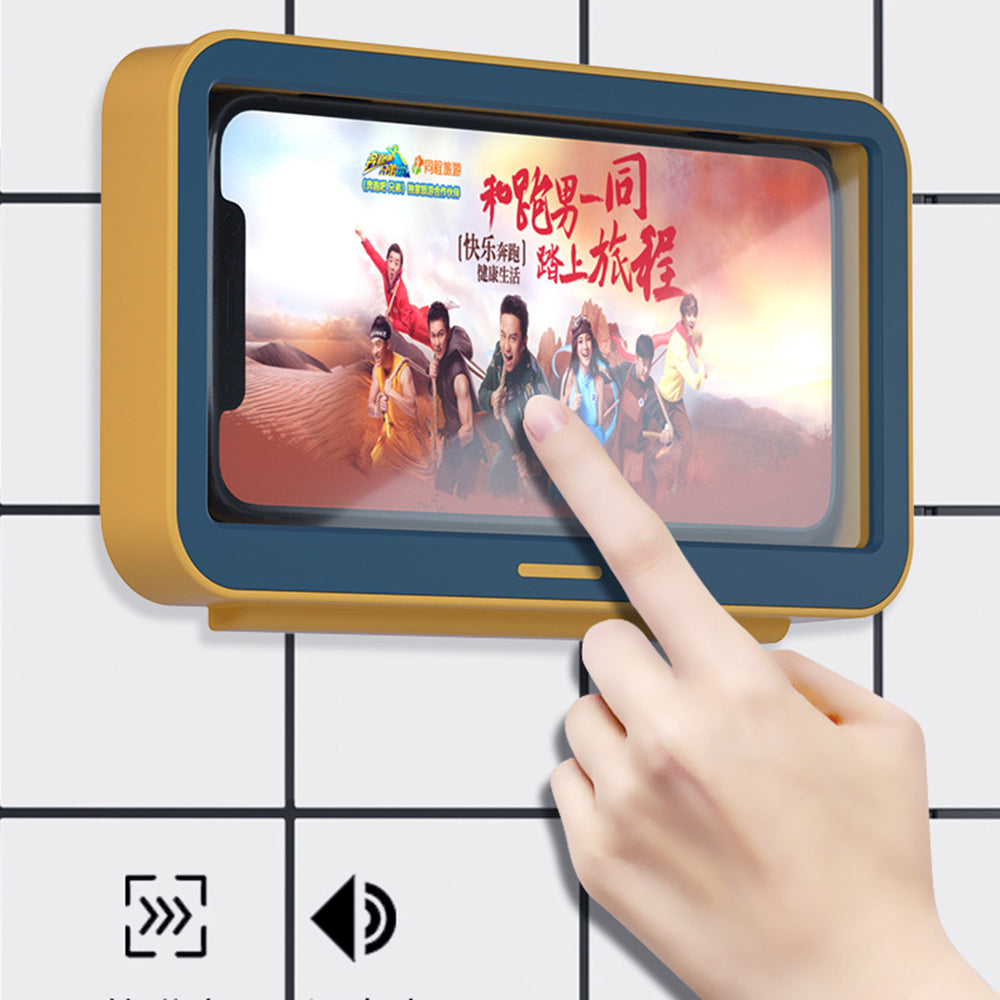 YJ-888 Shower Phone Holder for Bathroom Waterproof Case Wall Mount Phone Shelf with Touch Screen Anti-Fog Mobile Phone Holder Self Adhesive Storage Box