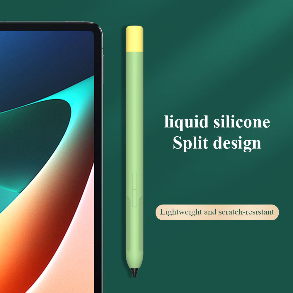 For Xiaomi Inspired Stylus Anti-Slip Case Liquid Silicone Holder Sleeve Skin Cover with Pen Cap