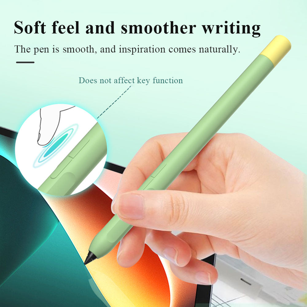 For Xiaomi Inspired Stylus Anti-Slip Case Liquid Silicone Holder Sleeve Skin Cover with Pen Cap