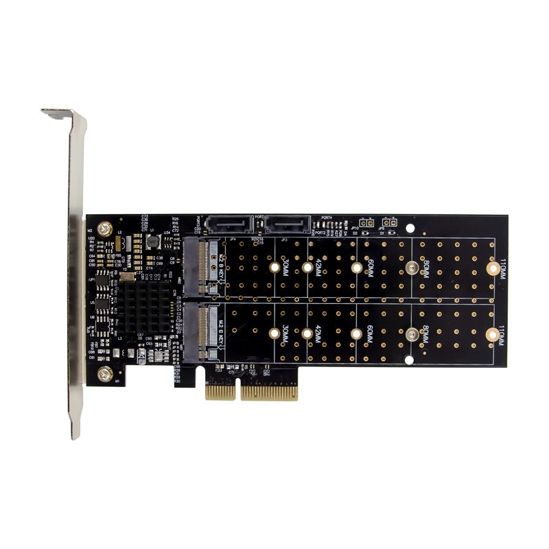 PCI-E SATA 6G RAID Expansion Card NGFF Service Storage Adapter with Marvell 88SE9230 Processor