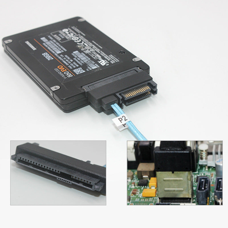 0.5m Mini SAS 36-Pin SFF-8087 to 4 SFF-8482 29-Pin+15-Pin Cable SATA Power Connector