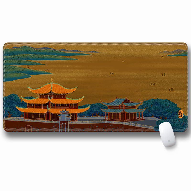 Computer Laptop Mouse Pad Chinoiserie Gaming Play Mat Office Desk Mat (Size: 300x600x2mm)