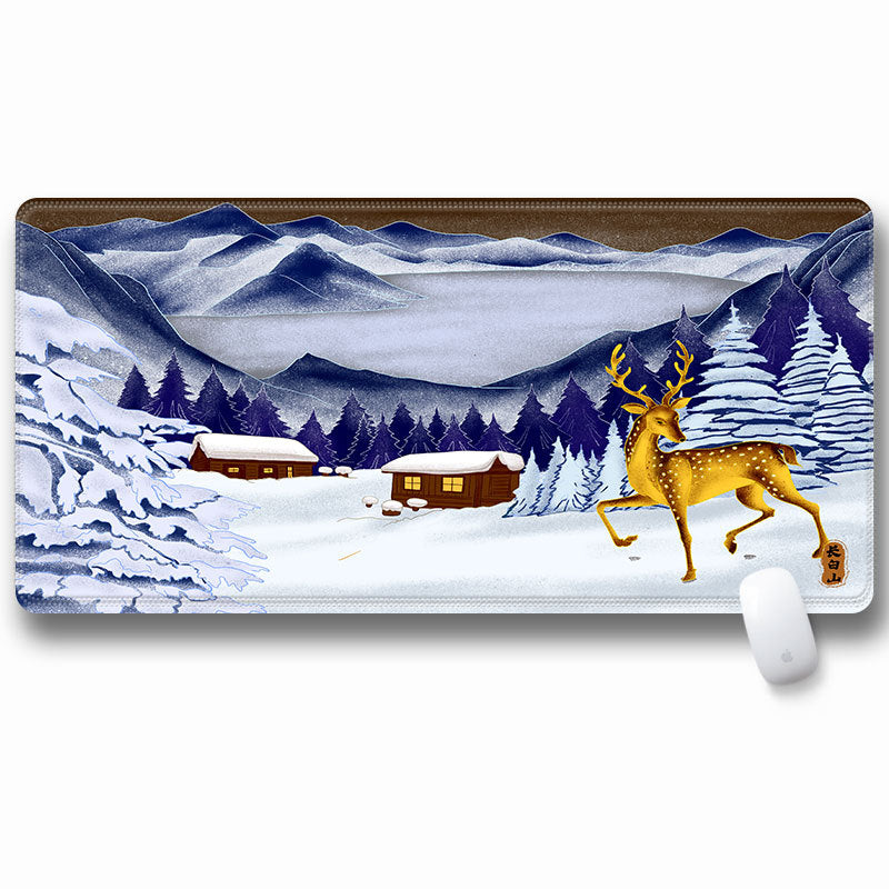 Computer Laptop Mouse Pad Chinoiserie Gaming Play Mat Office Desk Mat (Size: 300x600x2mm)