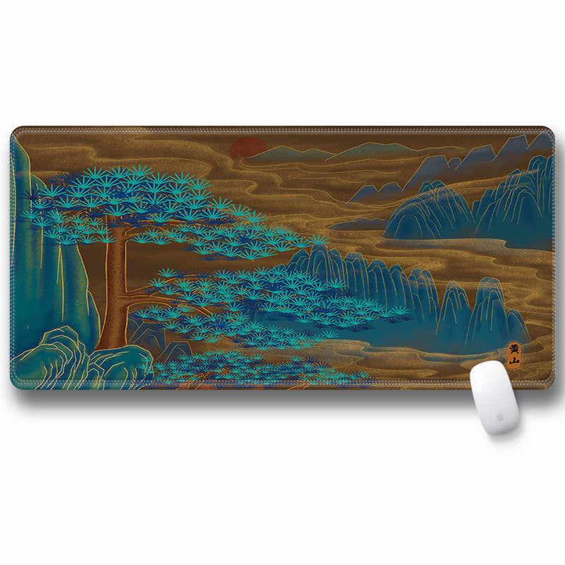 Computer Laptop Mouse Pad Chinoiserie Gaming Play Mat Office Desk Mat (Size: 300x600x2mm)