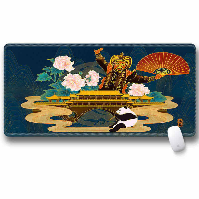 Computer Laptop Mouse Pad Chinoiserie Gaming Play Mat Office Desk Mat (Size: 300x600x2mm)