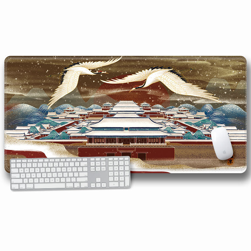Computer Laptop Mouse Pad Chinoiserie Gaming Play Mat Office Desk Mat (Size: 300x600x2mm)