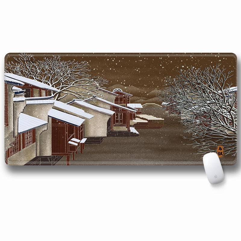 Computer Laptop Mouse Pad Chinoiserie Gaming Play Mat Office Desk Mat (Size: 300x600x2mm)