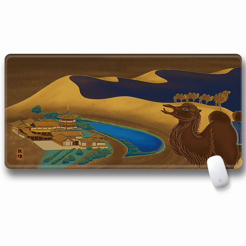 Computer Laptop Mouse Pad Chinoiserie Gaming Play Mat Office Desk Mat (Size: 300x600x2mm)