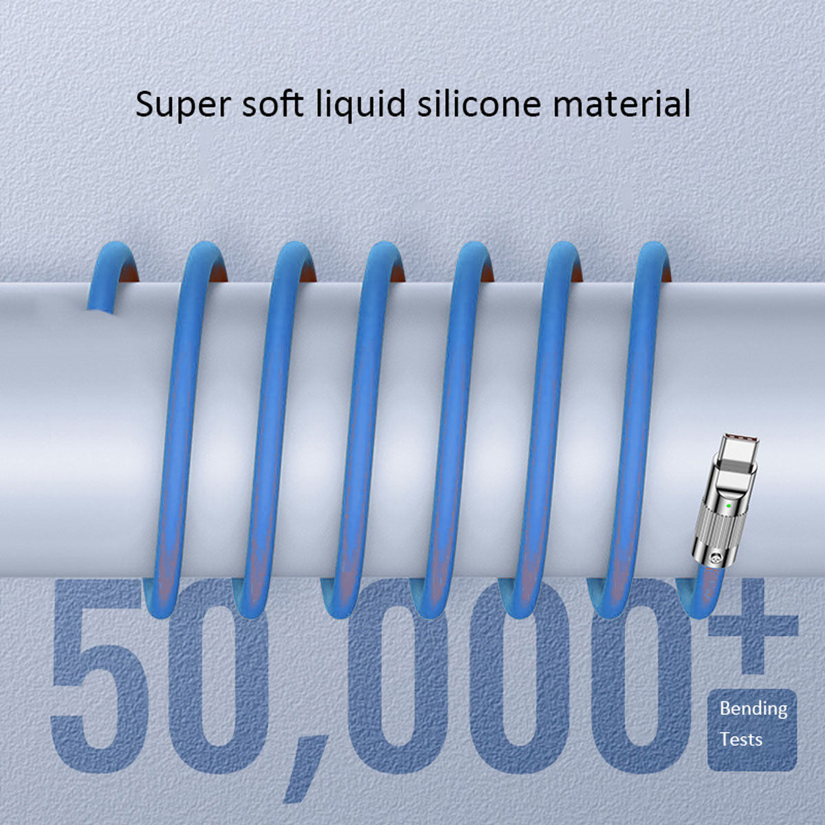 UC-003-0R-2.0M 2m USB Type C to USB-C 120W Fast Charge Cord Ultra Soft Liquid Silicone Data Cable