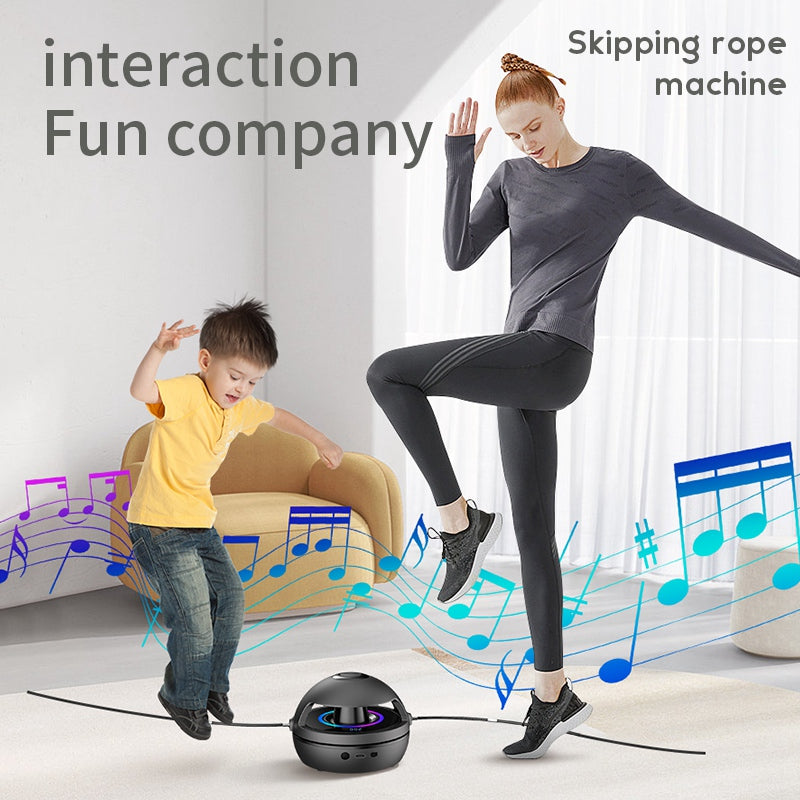 002 Automatic Electric Skipping Rope Machine LED Light Bluetooth Music Smart Electronic Counting Jump Rope Machine
