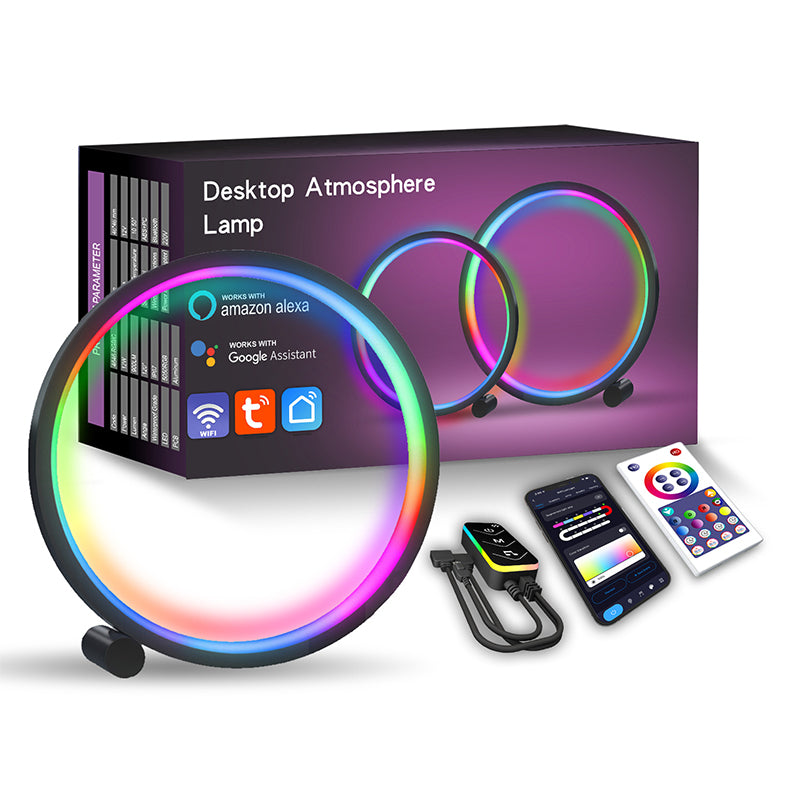 LIXINCORDA SAL052 RGBIC Smart LED Light Desktop Ambient Ring Light Support Tuya WiFi