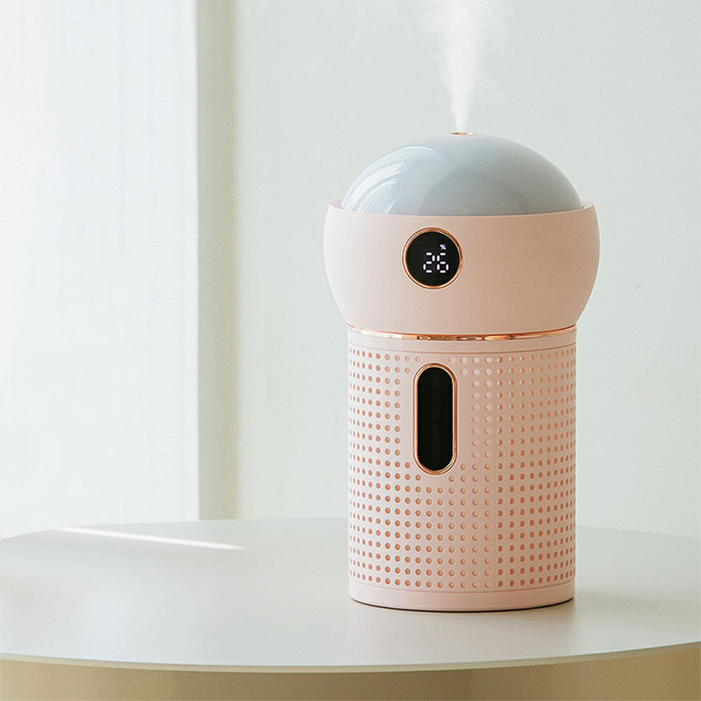 A-88 630ml Wireless Projection Humidifier Rotating Silent Multi-functional Mist Maker with Night Light for Bedroom