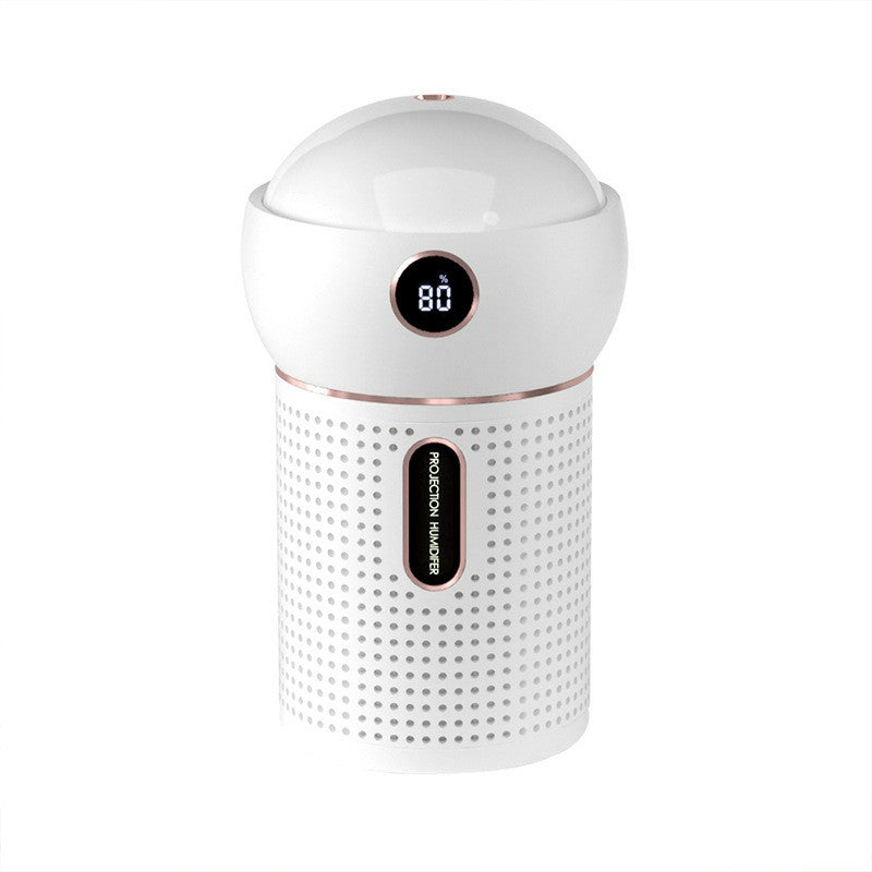 A-88 630ml Wireless Projection Humidifier Rotating Silent Multi-functional Mist Maker with Night Light for Bedroom