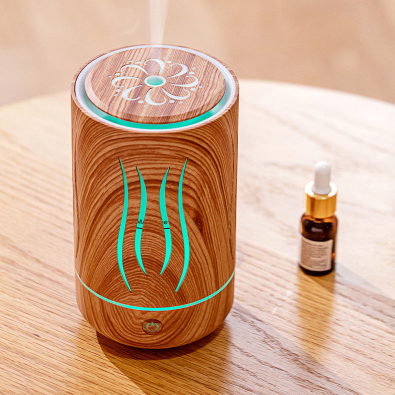 DC 5V Wood Grain 230ml Mechanical Humidifier Mute Mist Maker Essential Oil Aroma Diffuser