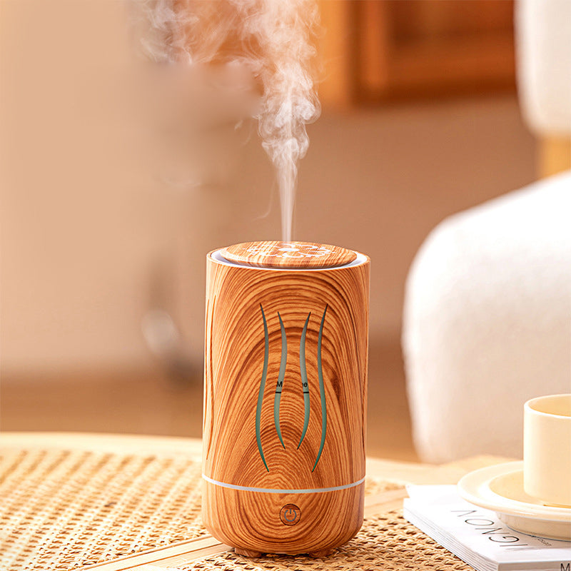 DC 5V Wood Grain 230ml Mechanical Humidifier Mute Mist Maker Essential Oil Aroma Diffuser