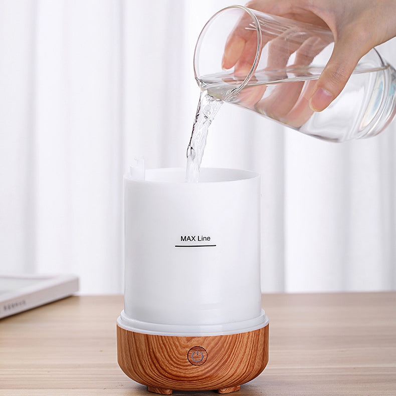 DC 5V Wood Grain 230ml Mechanical Humidifier Mute Mist Maker Essential Oil Aroma Diffuser