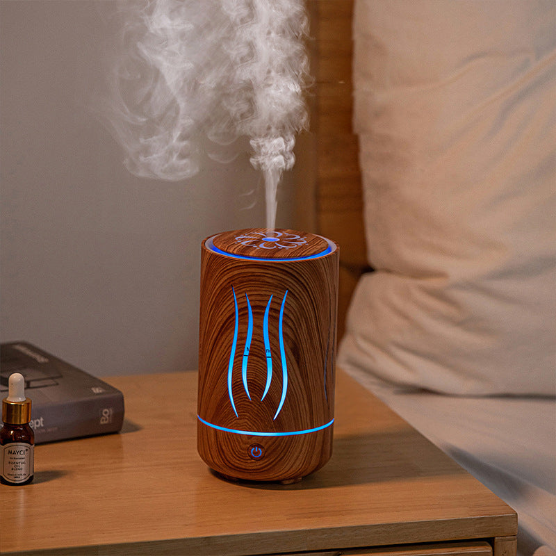 DC 5V Wood Grain 230ml Mechanical Humidifier Mute Mist Maker Essential Oil Aroma Diffuser