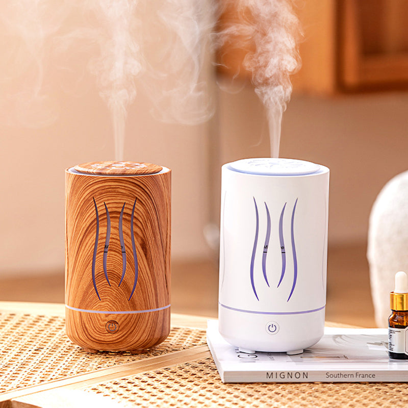 DC 5V Wood Grain 230ml Mechanical Humidifier Mute Mist Maker Essential Oil Aroma Diffuser