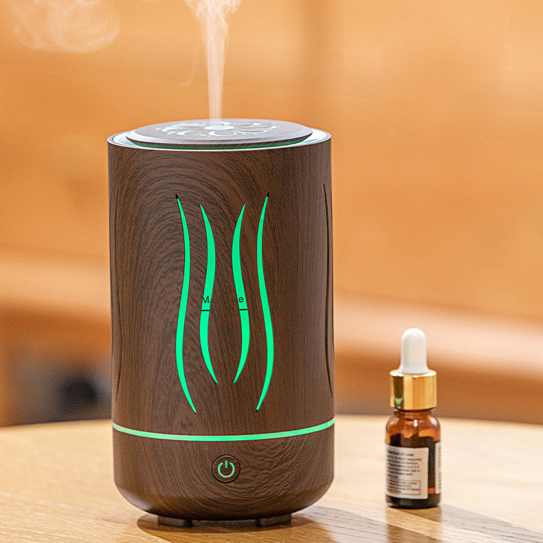 DC 5V Wood Grain 230ml Mechanical Humidifier Mute Mist Maker Essential Oil Aroma Diffuser
