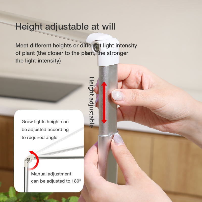 ABIS-H003 LED Grow Lights Smart Flower Pot Planter Automatic Absorption Hydroponics Plant Light Soilless Cultivation Electric Tool for Garden