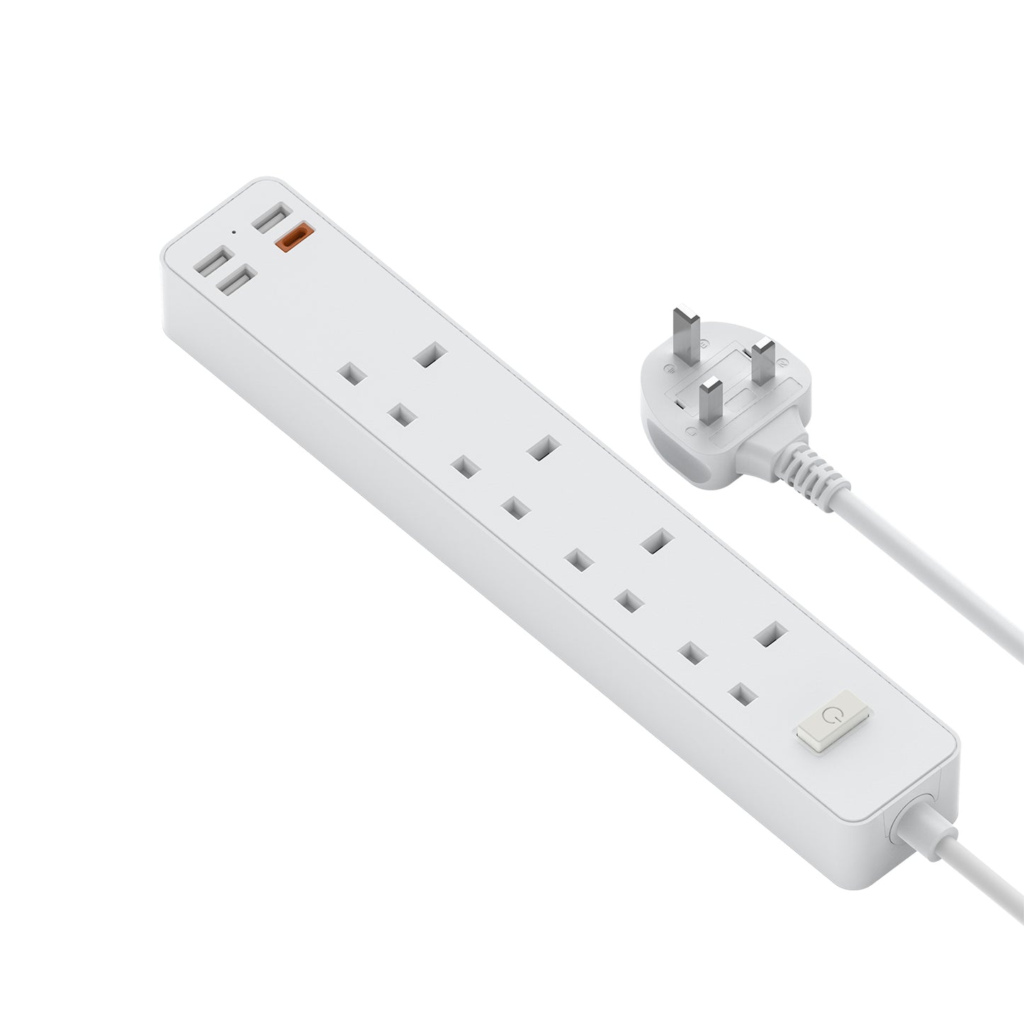 WIWU U02 Power Strip PD 20W Fast Charging Desktop Charging Station with USB A and USB C Ports, UK Plug
