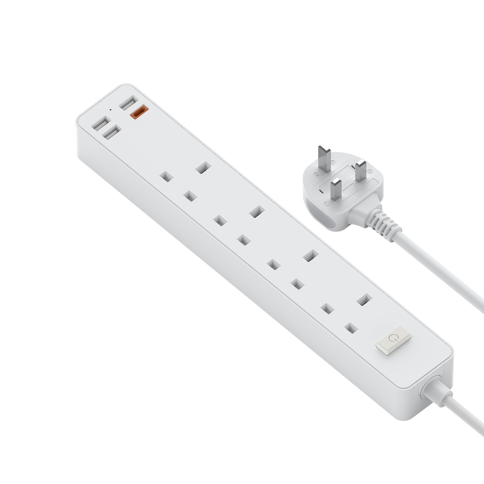 WIWU U02 Power Strip PD 20W Fast Charging Desktop Charging Station with USB A and USB C Ports, UK Plug